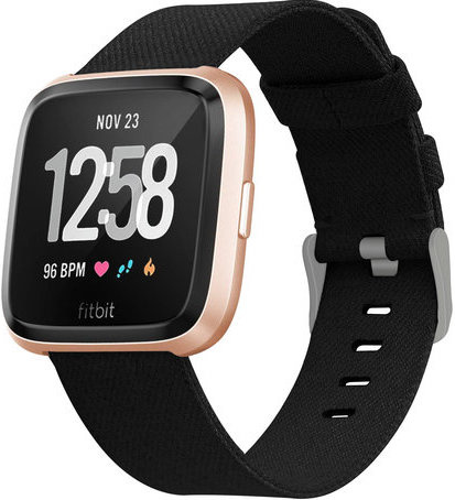 Fitbit Versa Nylon Buckle Strap - Black