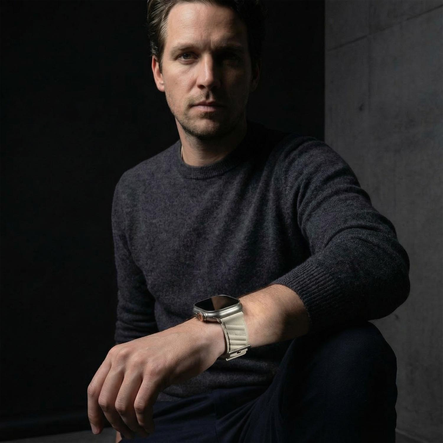 Apple Watch strap Averro - nylon - starlight