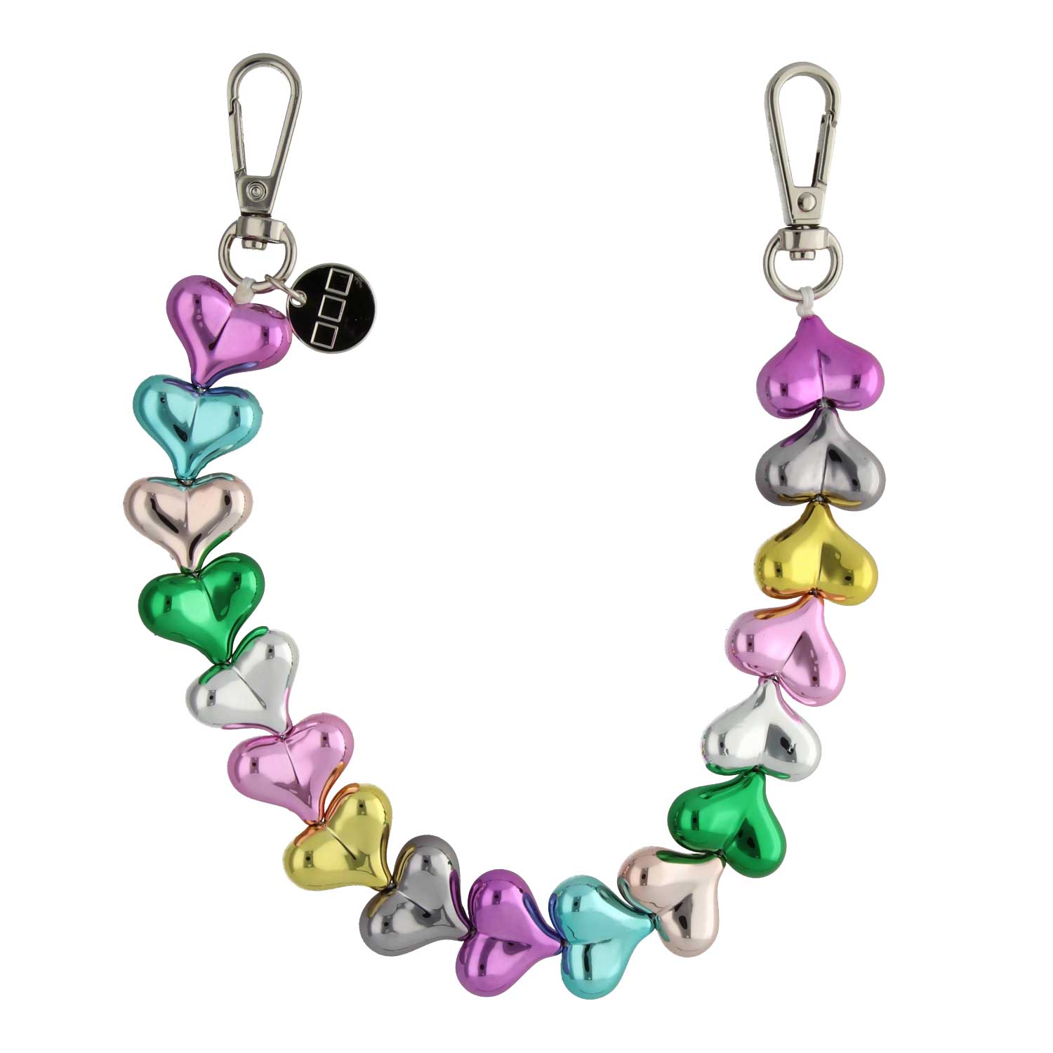 Phone cord Heart - multicoloured - silver