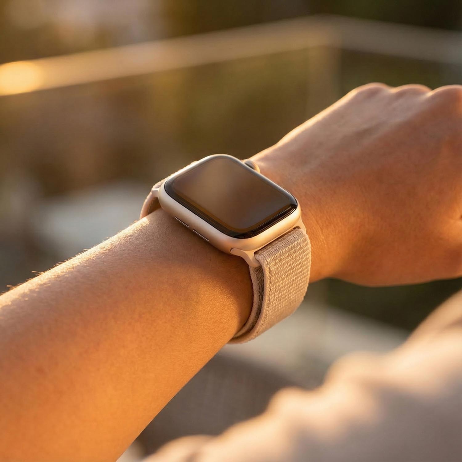 Apple Watch Nylon Sport Loop Strap - Starlight