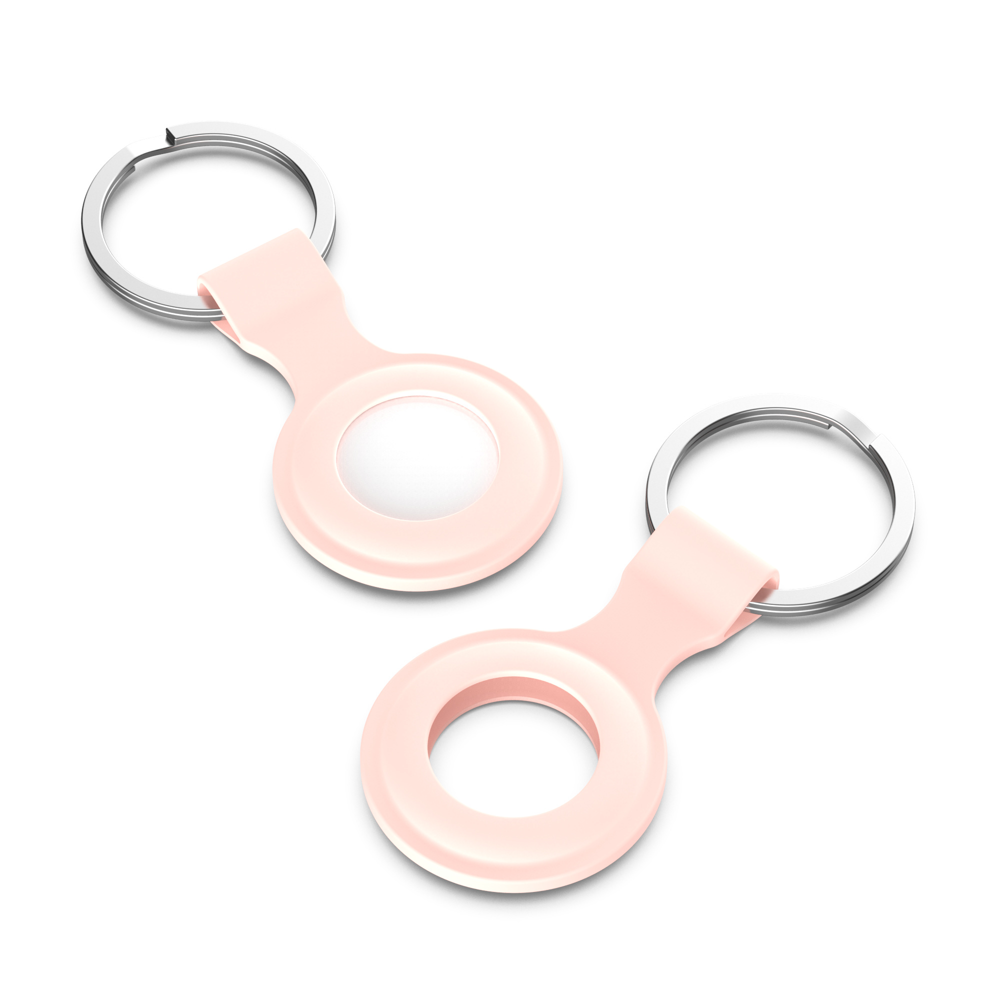 Airtag Silicone Ring Key Ring - Pink