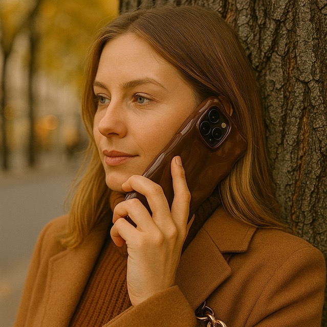 iPhone 14 Pro case Bubble - dark brown