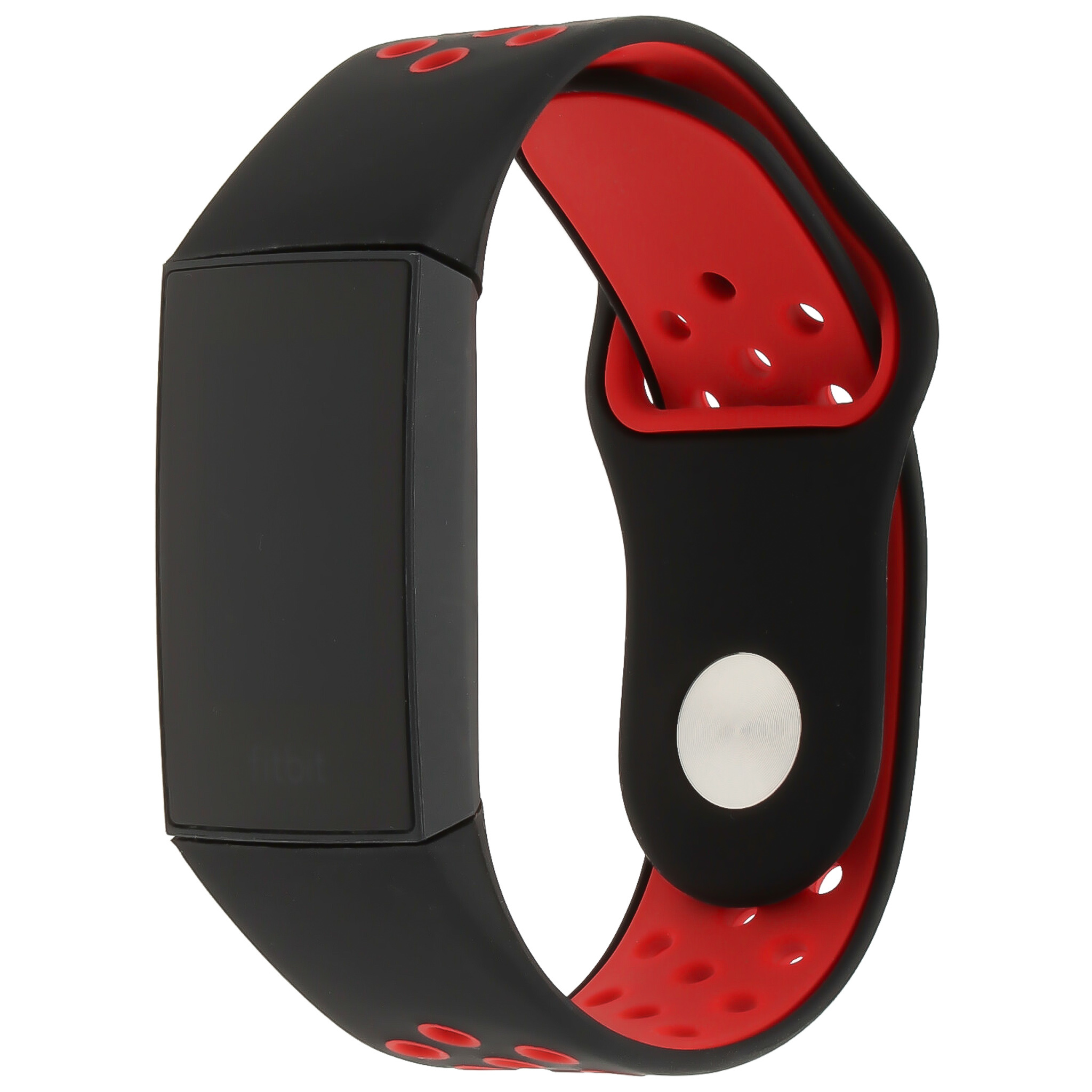 Fitbit Charge 3 &Amp; 4 Double Sport Strap - Black Red