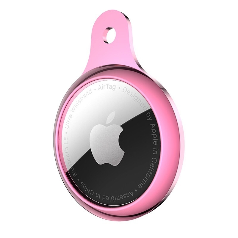 Airtag Silicone Key Ring - Pink