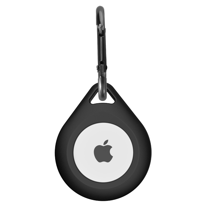 Airtag Silicone Drop Key Ring - Black