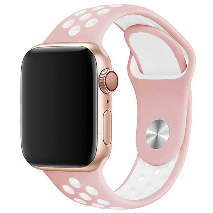 Apple Watch Double Sport Strap - Light Pink White