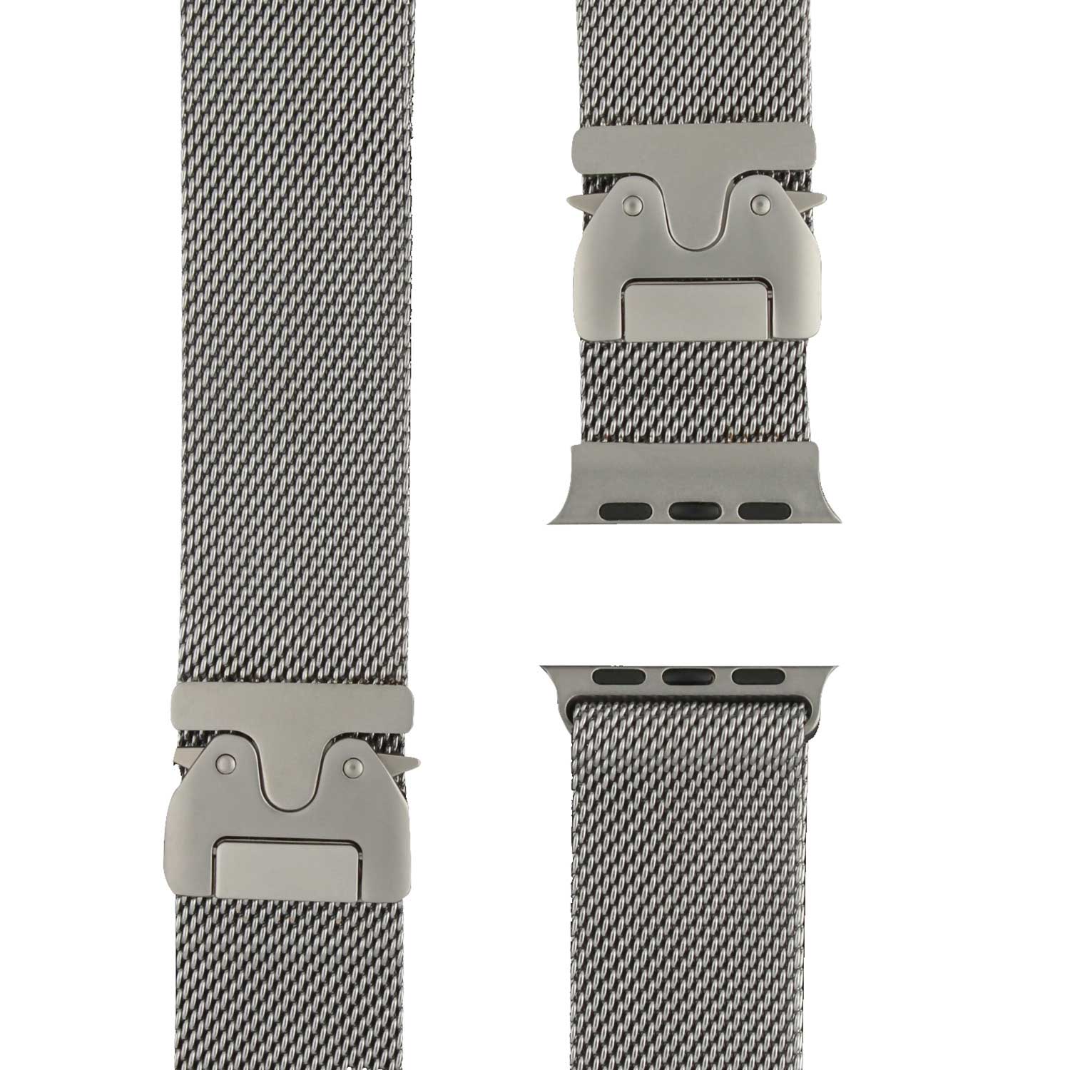 Apple Watch Milanese Buckle Loop Band - Silver Titanium
