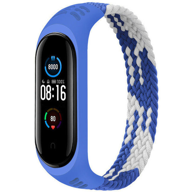 Xiaomi Mi 3/4/5/6 Nylon Braided Solo Strap - Blue White