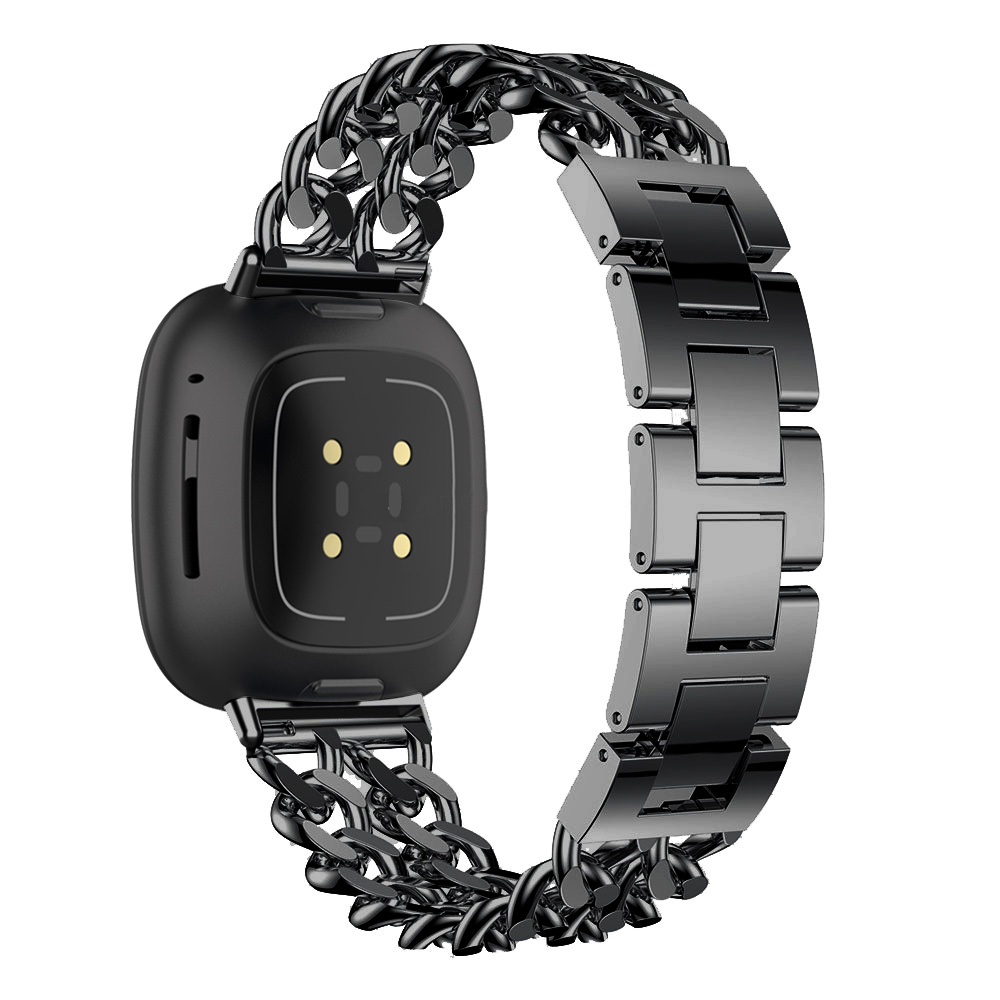 Fitbit Versa 3 / Sense Cowboy Steel Link Strap - Black