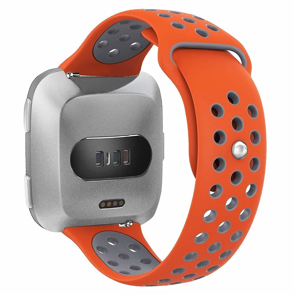 Fitbit Versa Double Sport Strap - Orange Grey