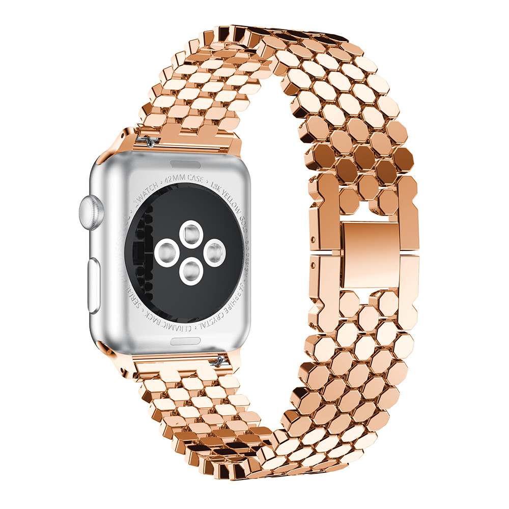 Apple Watch Fish Steel Link Strap - Rose Gold