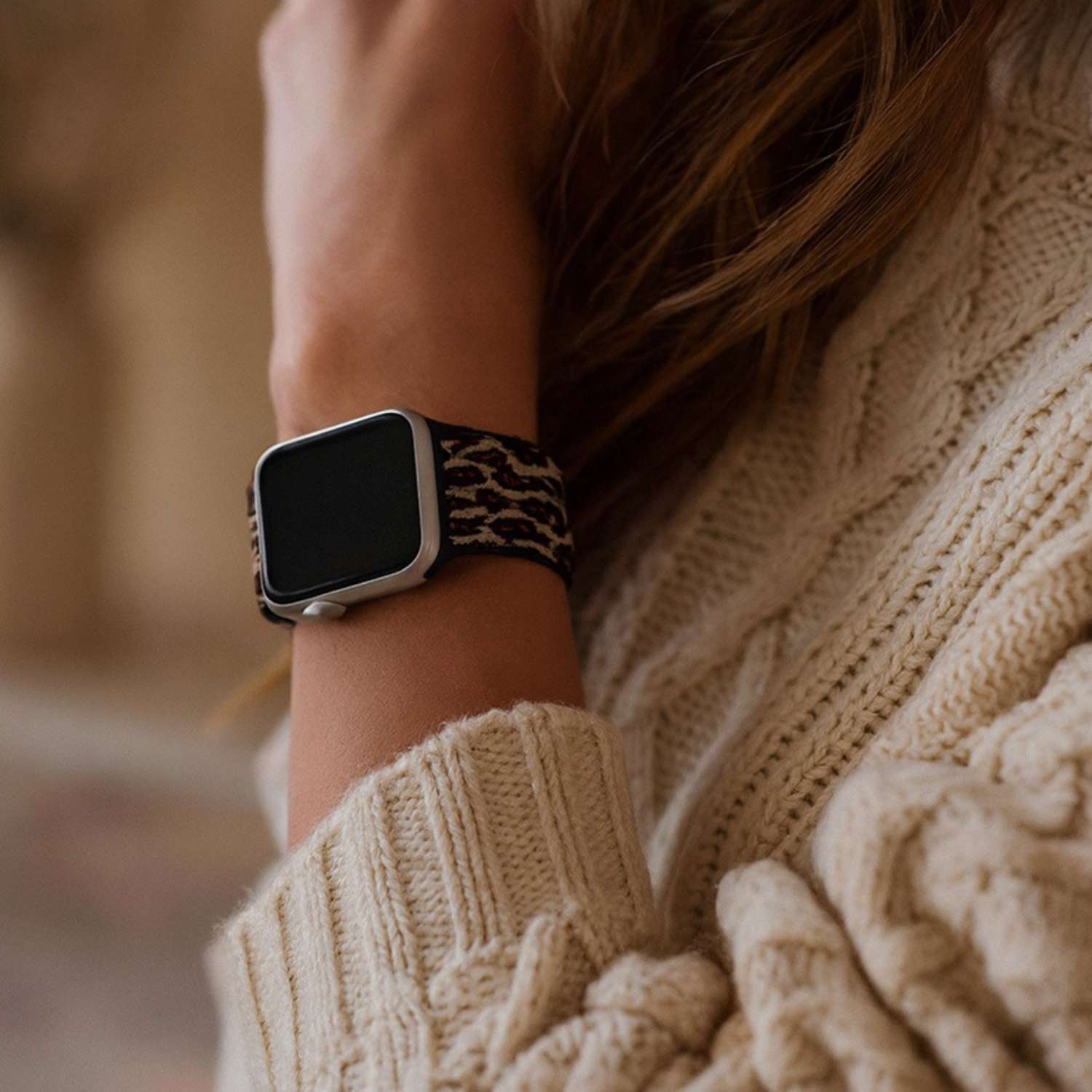 Apple Watch Nylon Woven Solo Strap - Leopard