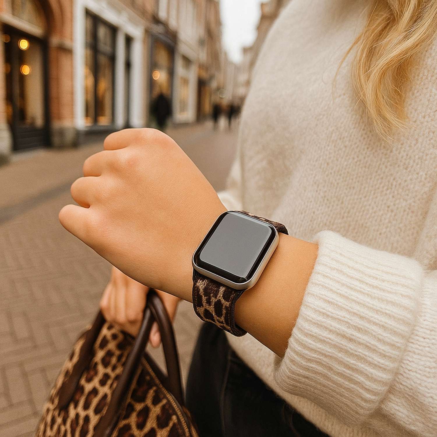 Apple Watch Nylon Woven Solo Strap - Leopard