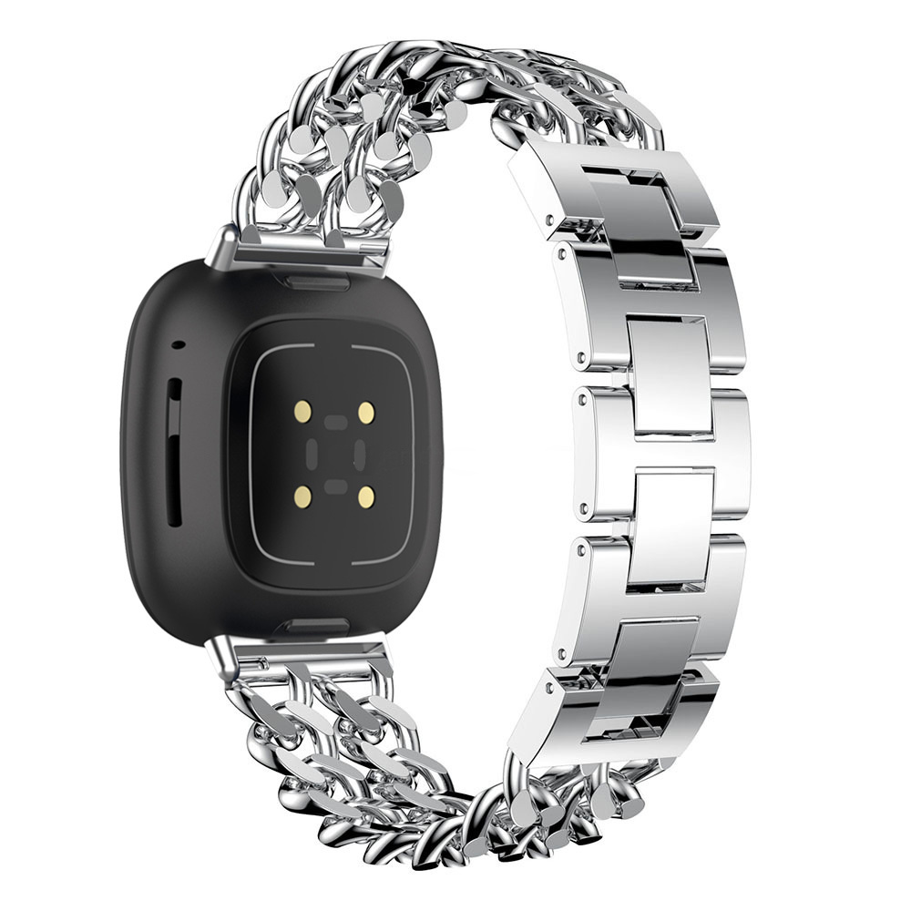 Fitbit Versa 3 / Sense Cowboy Steel Link Strap - Silver