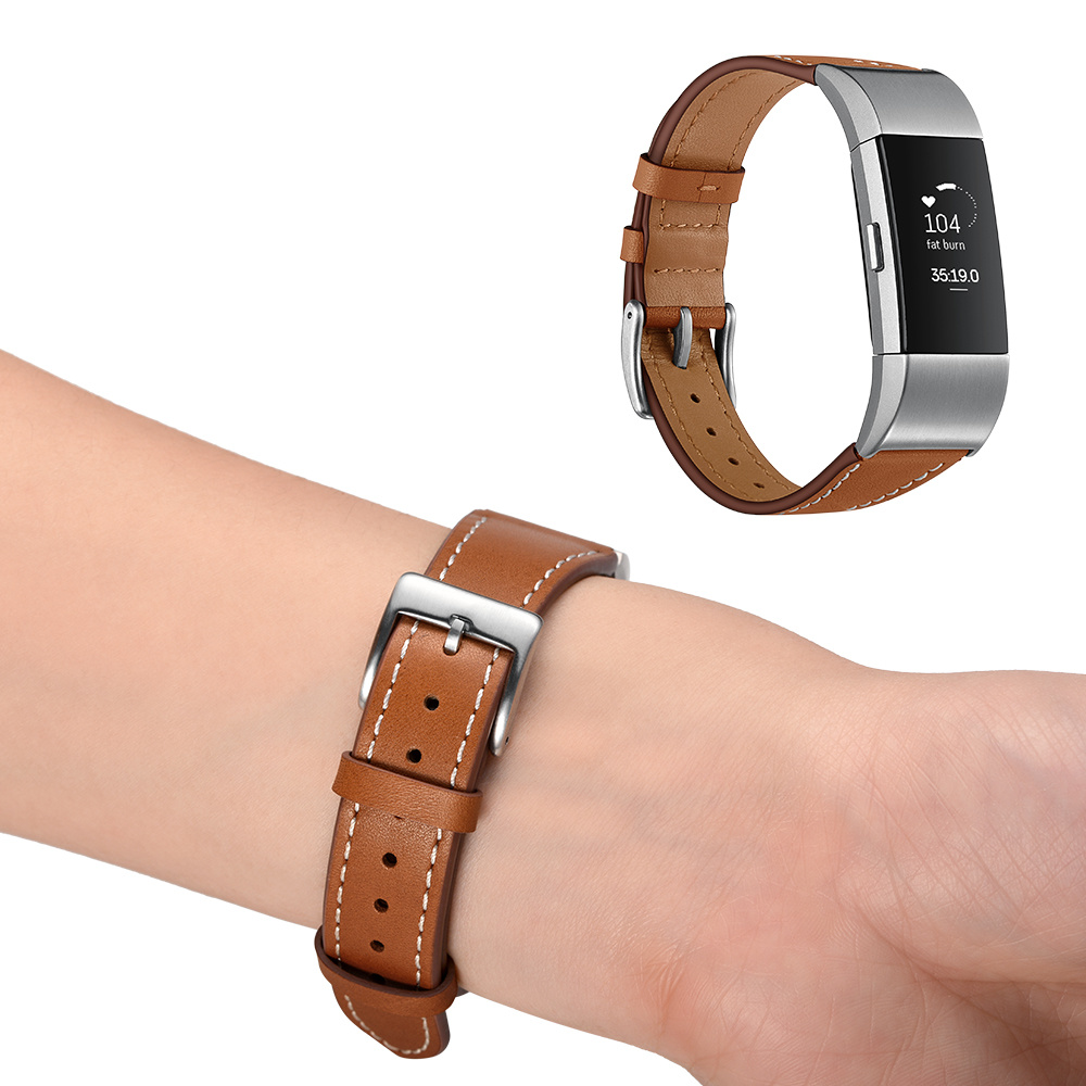 Fitbit Charge 2 Premium Leather Strap - Brown