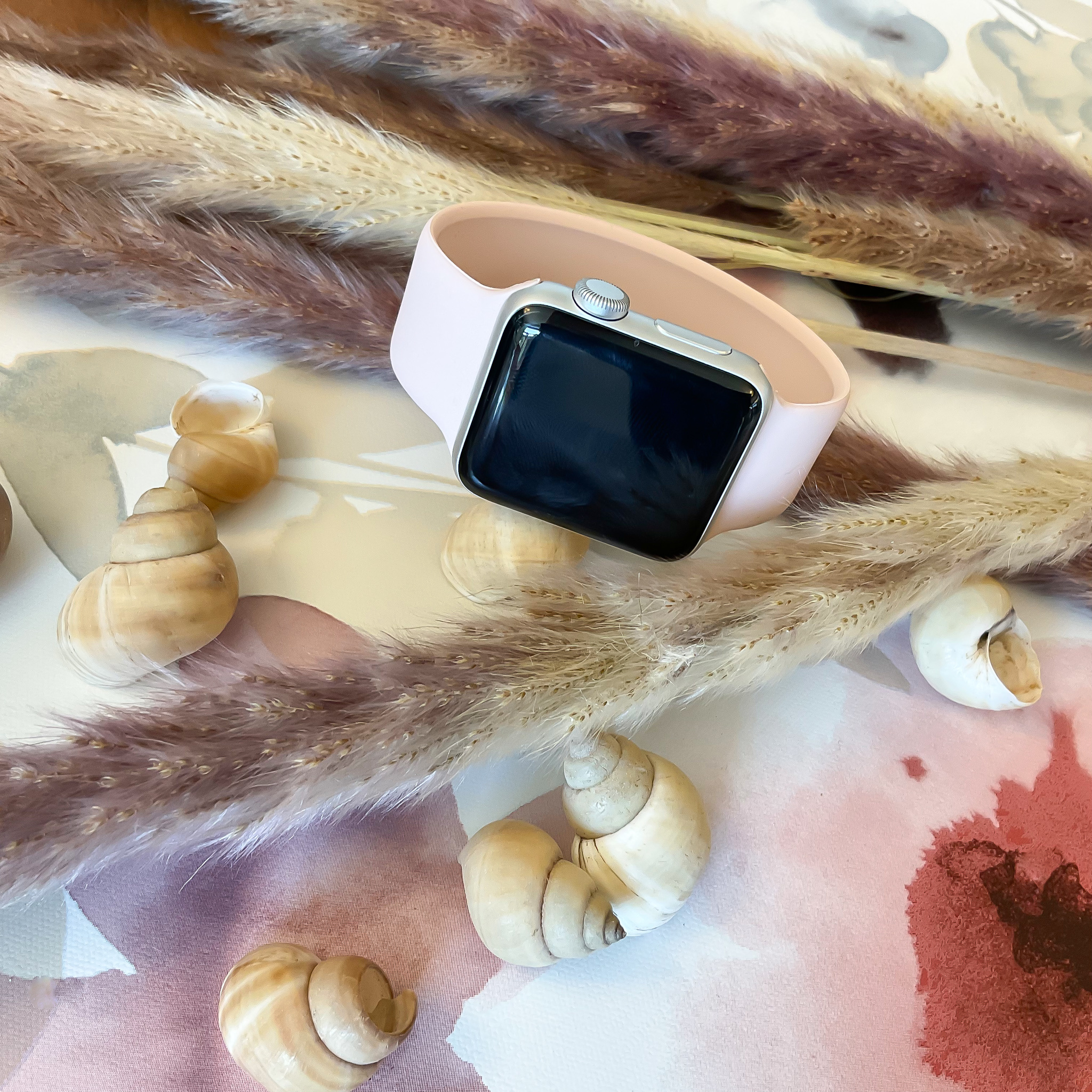 Apple Watch Sport Solo Strap - Pink Sand