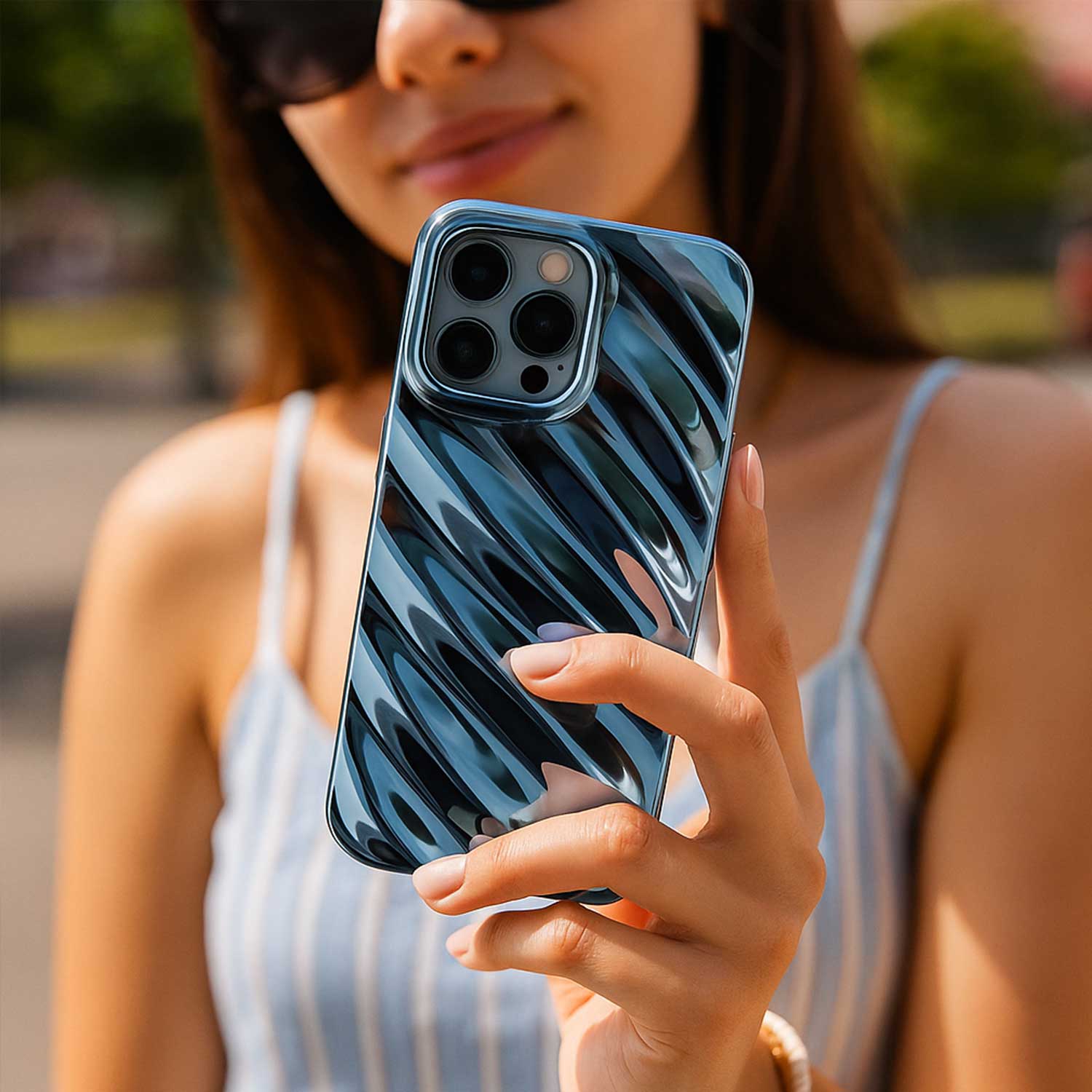 iPhone 14 Pro case Lustra - blue