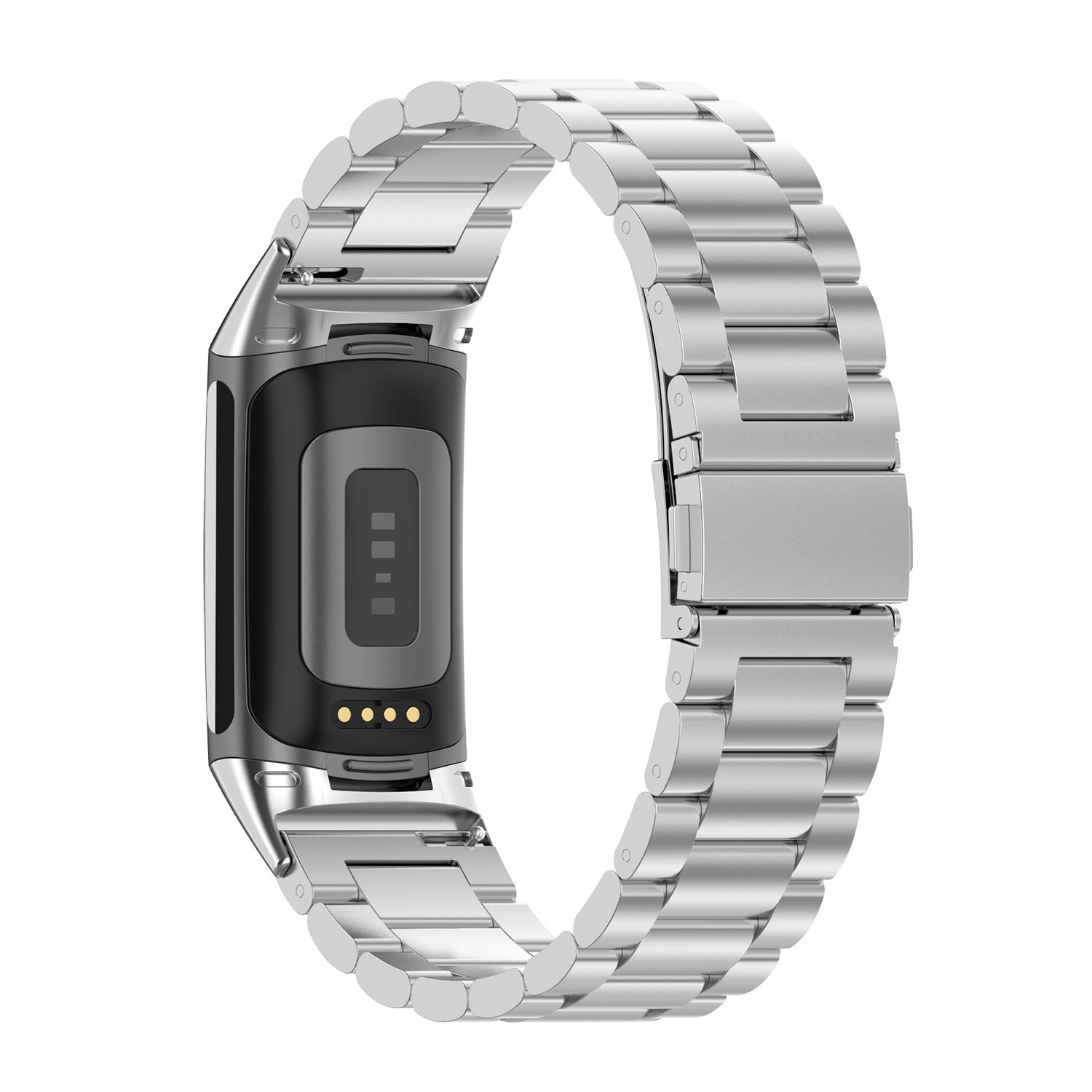 Fitbit Charge 5 Beads Steel Link Strap - Silver