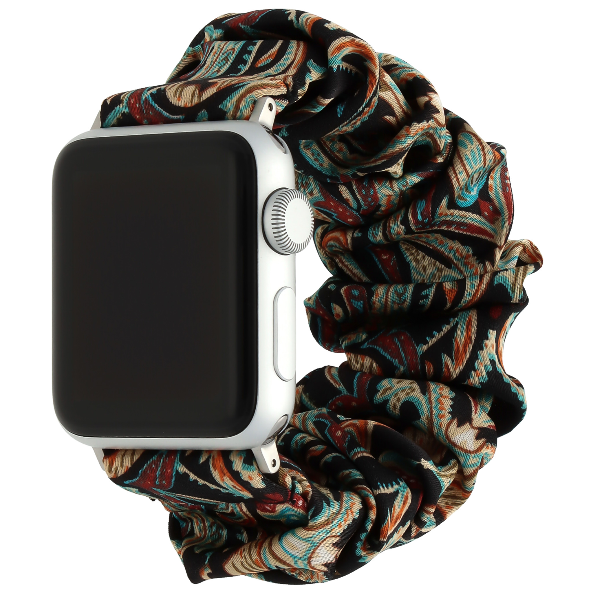 Apple Watch Nylon Scrunchie Strap - Black Coloured