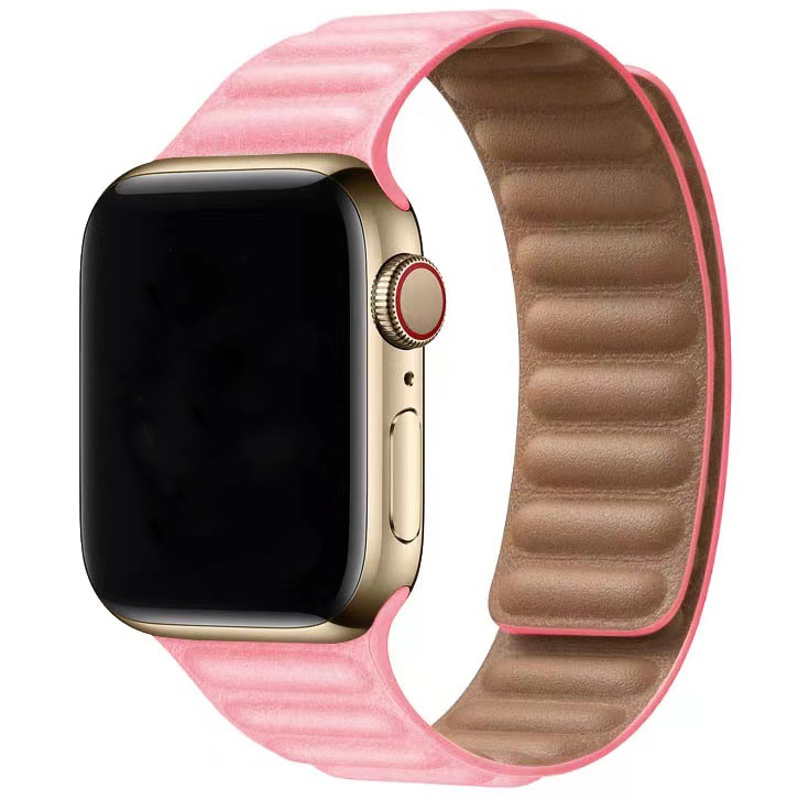 Apple Watch Leather Solo Strap - Pink