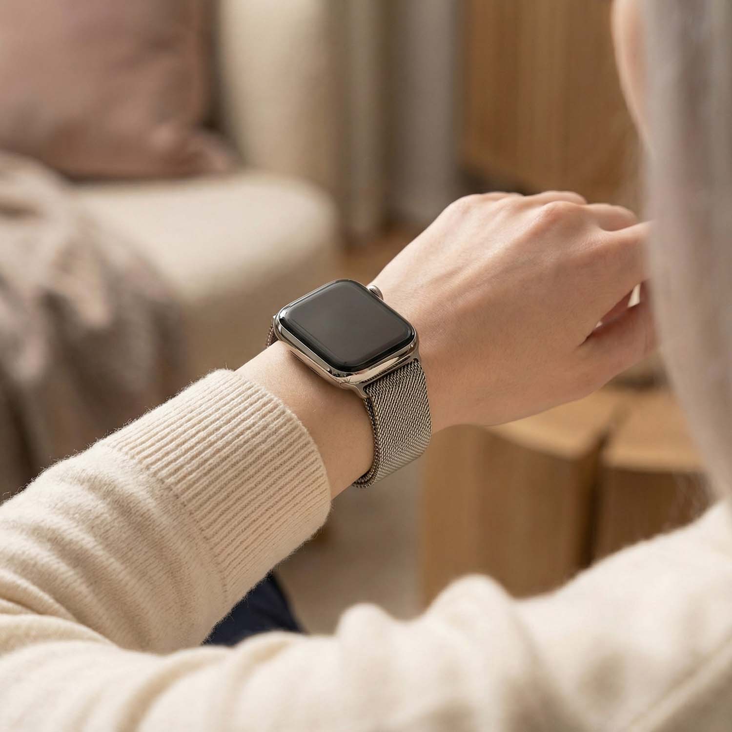 Apple Watch strap Fiore - milanese - natural