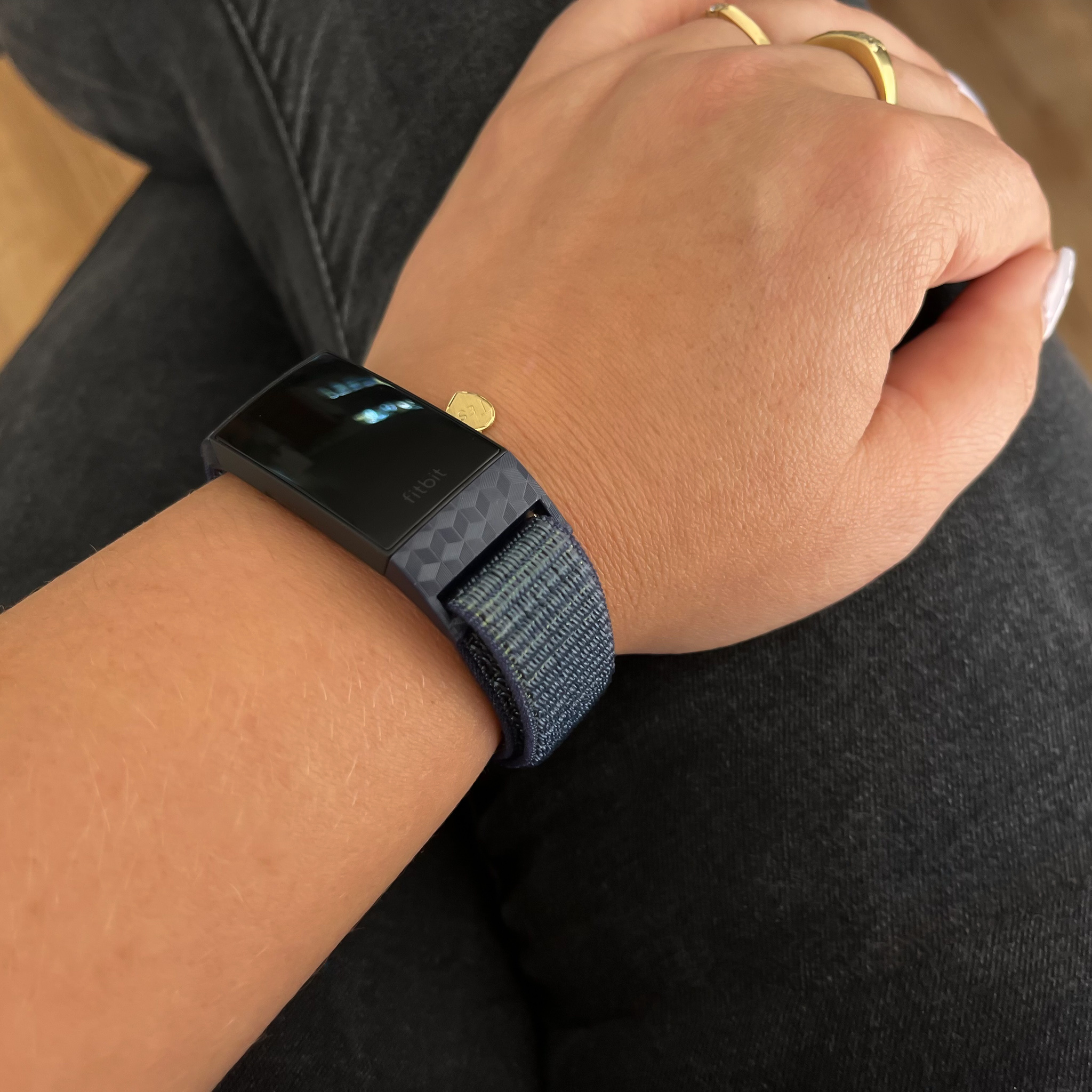 Fitbit Charge 3 &Amp; 4 Nylon Strap - Midnight Fog