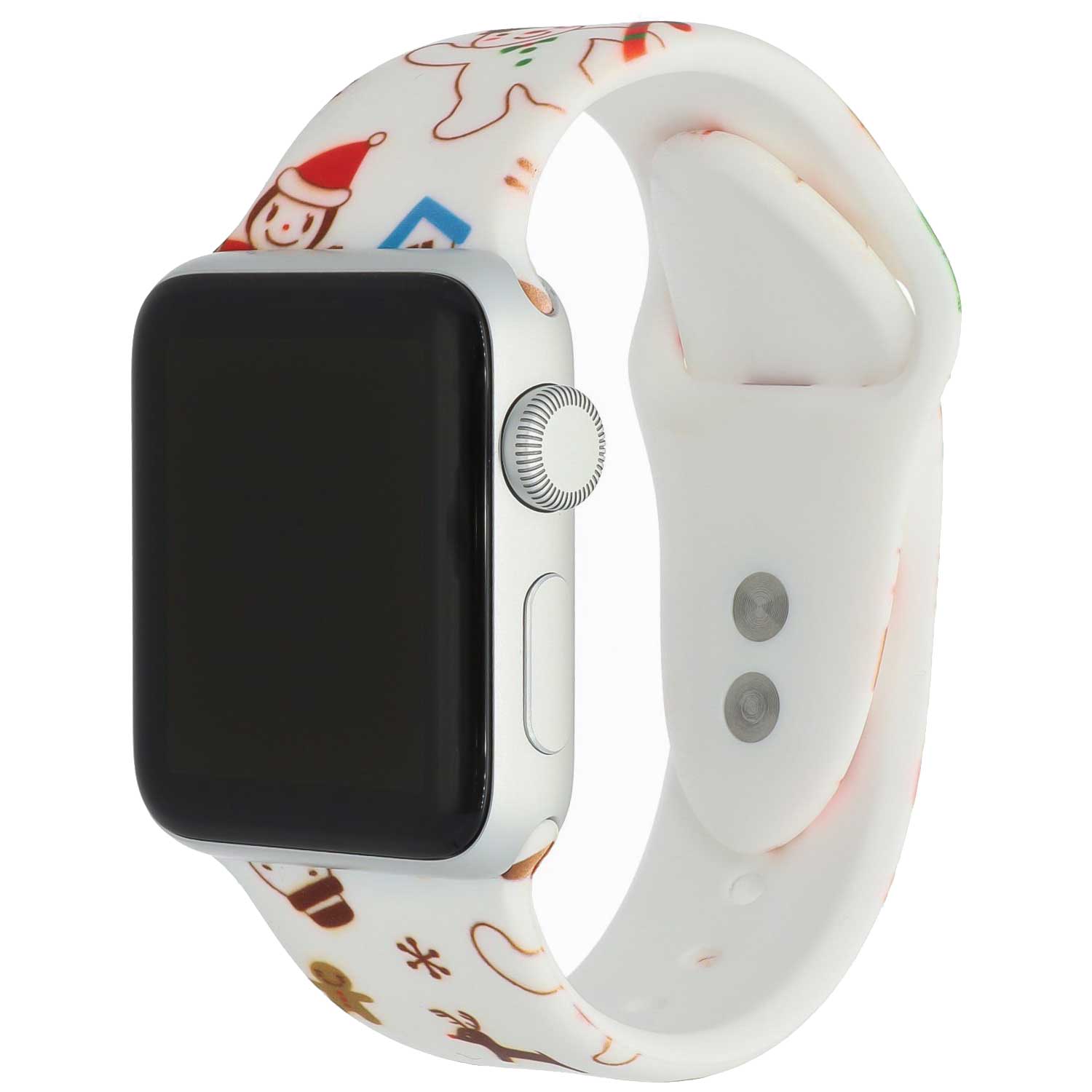 Apple Watch Print Sport Strap - Christmas Snowman White