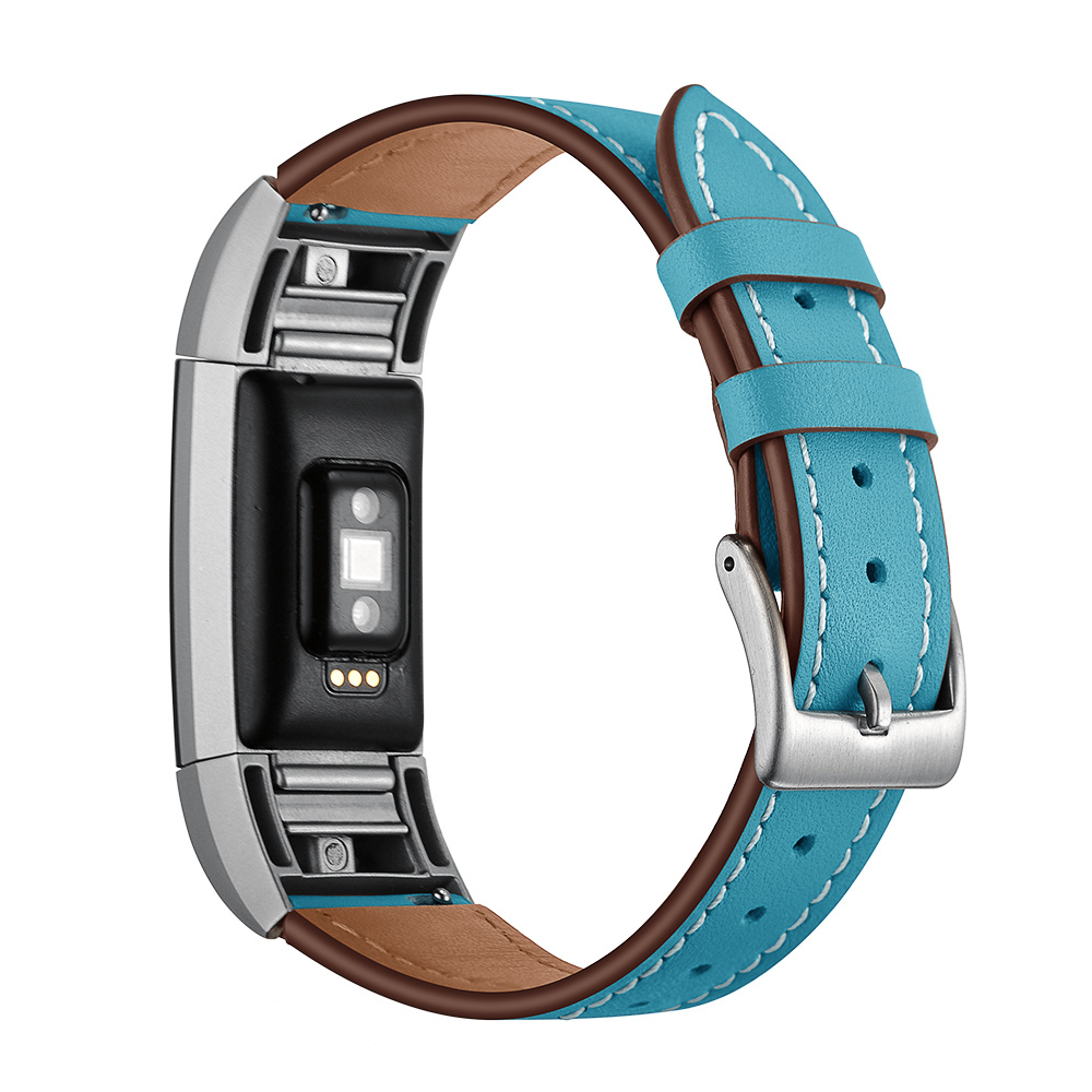 Fitbit Charge 2 Premium Leather Strap - Light Blue