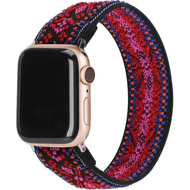Apple Watch Nylon Woven Strap - Bohemian Red