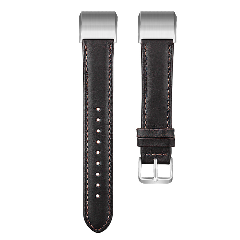 Fitbit Charge 2 Genuine Leather Strap - Dark Brown