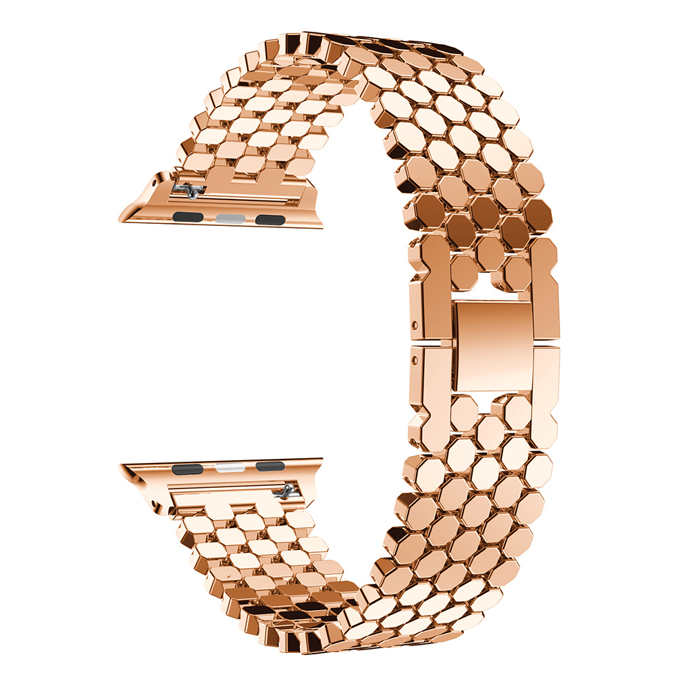 Apple Watch Fish Steel Link Strap - Rose Gold