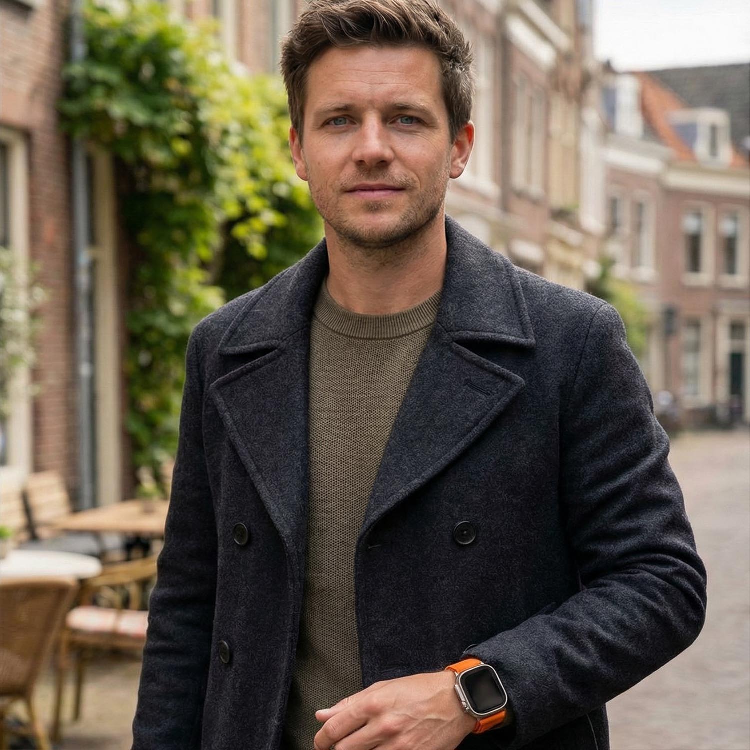 Apple Watch bandje Averro - nylon - orange