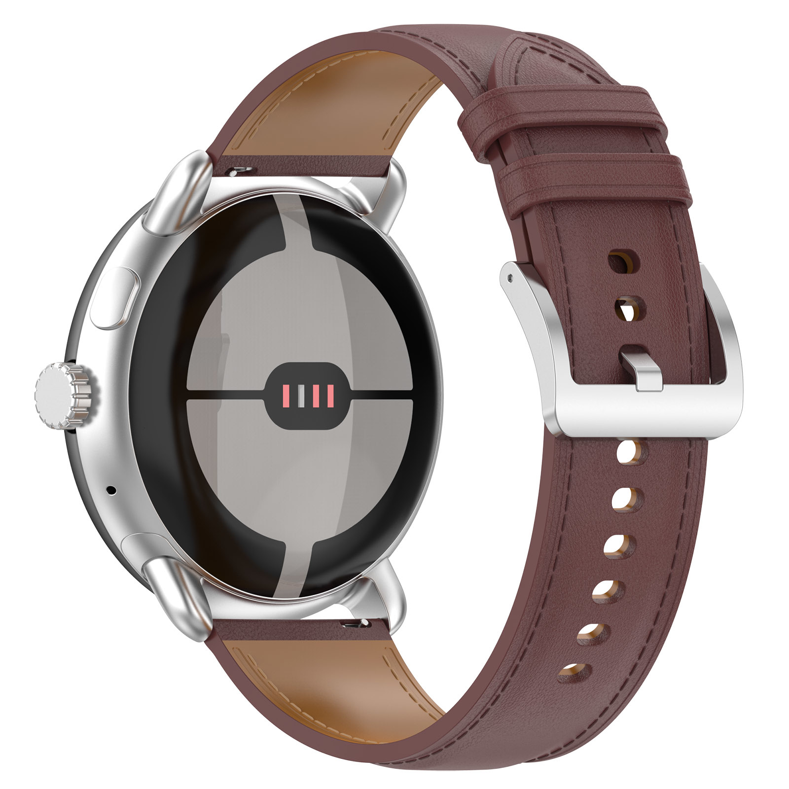 Google Pixel Watch Leather Strap - Dark Brown