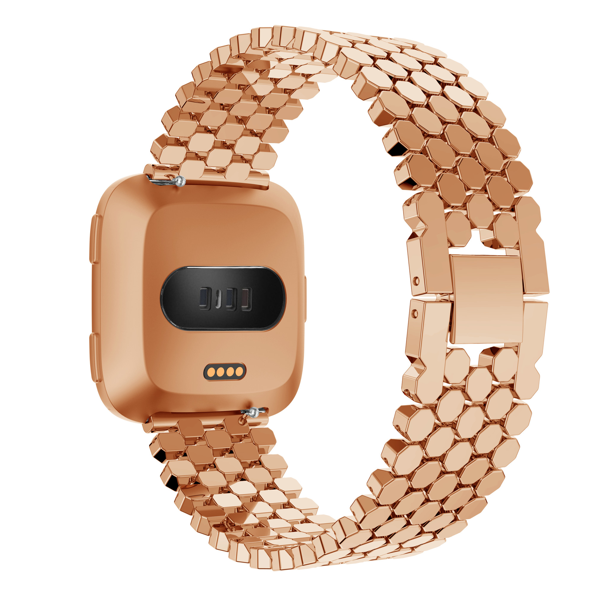 Fitbit Versa Fish Steel Link Strap - Rose Gold