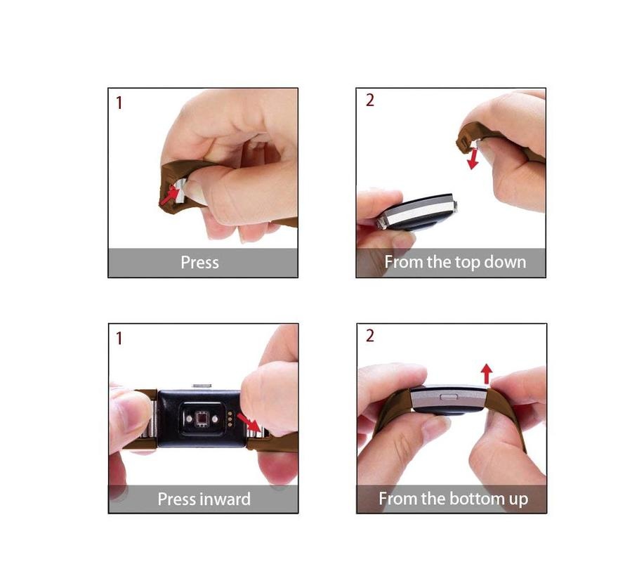 Fitbit Charge 2 Sport Strap - Brown