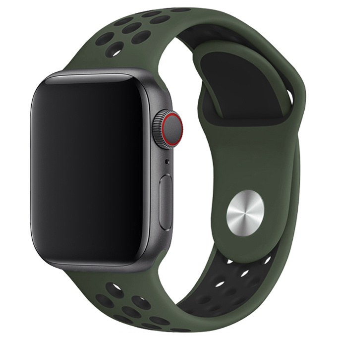 Apple Watch Double Sport Strap - Army Green Black