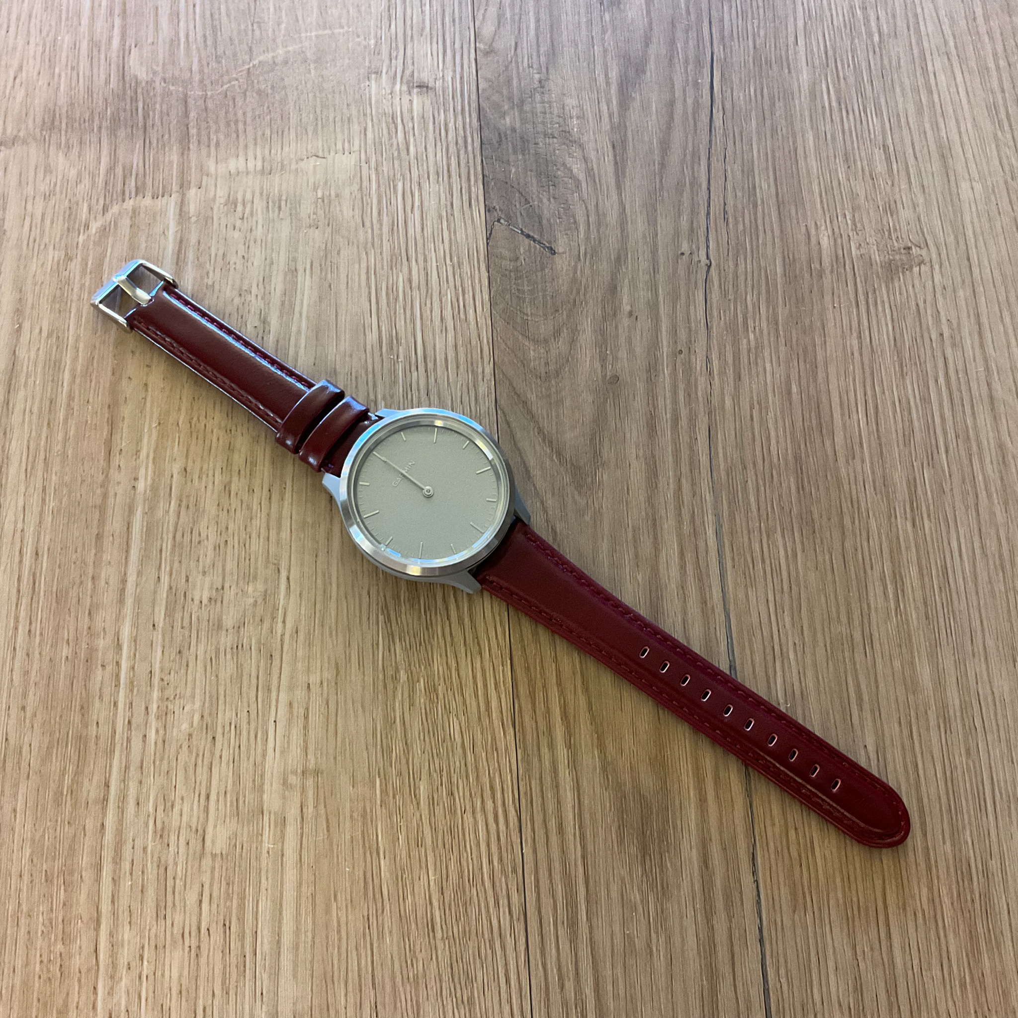 Garmin Vivoactive / Vivomove Genuine Leather Strap - Dark Brown