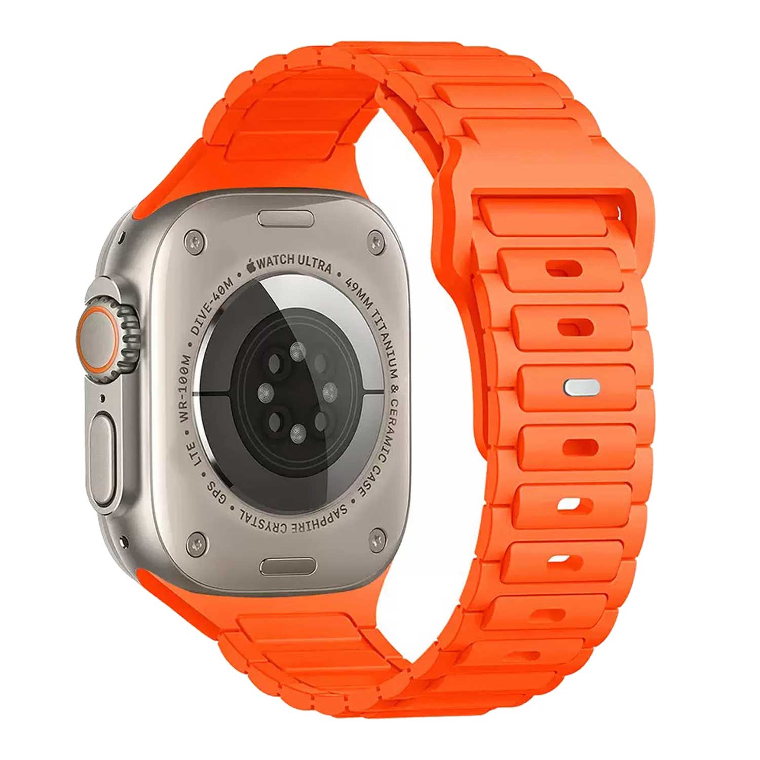 Apple Watch strap Raveo - silicone - orange