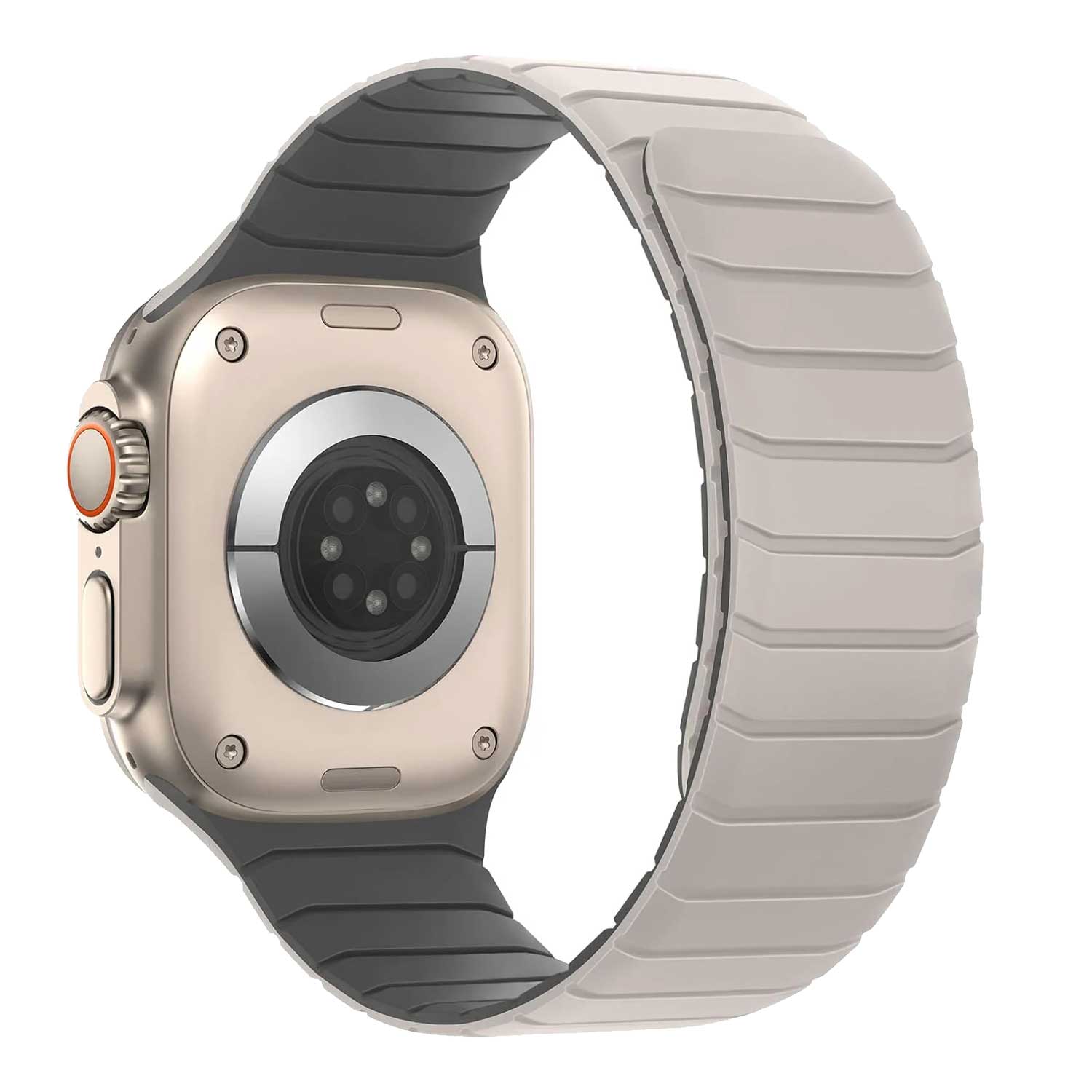 Apple Watch strap Vetra - silicone - starlight grey