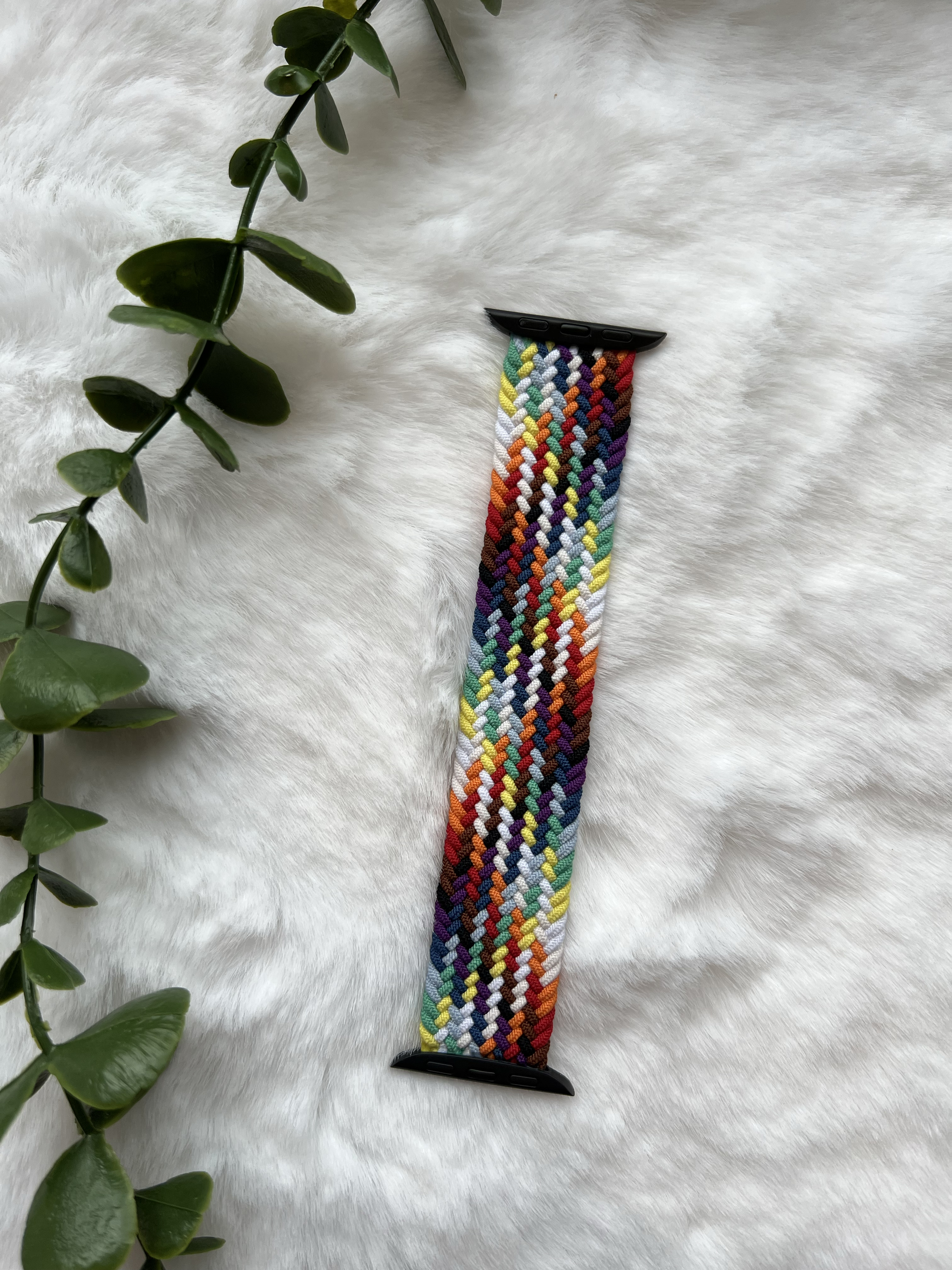 Apple Watch Nylon Braided Solo Loop Strap - Colourful Bright