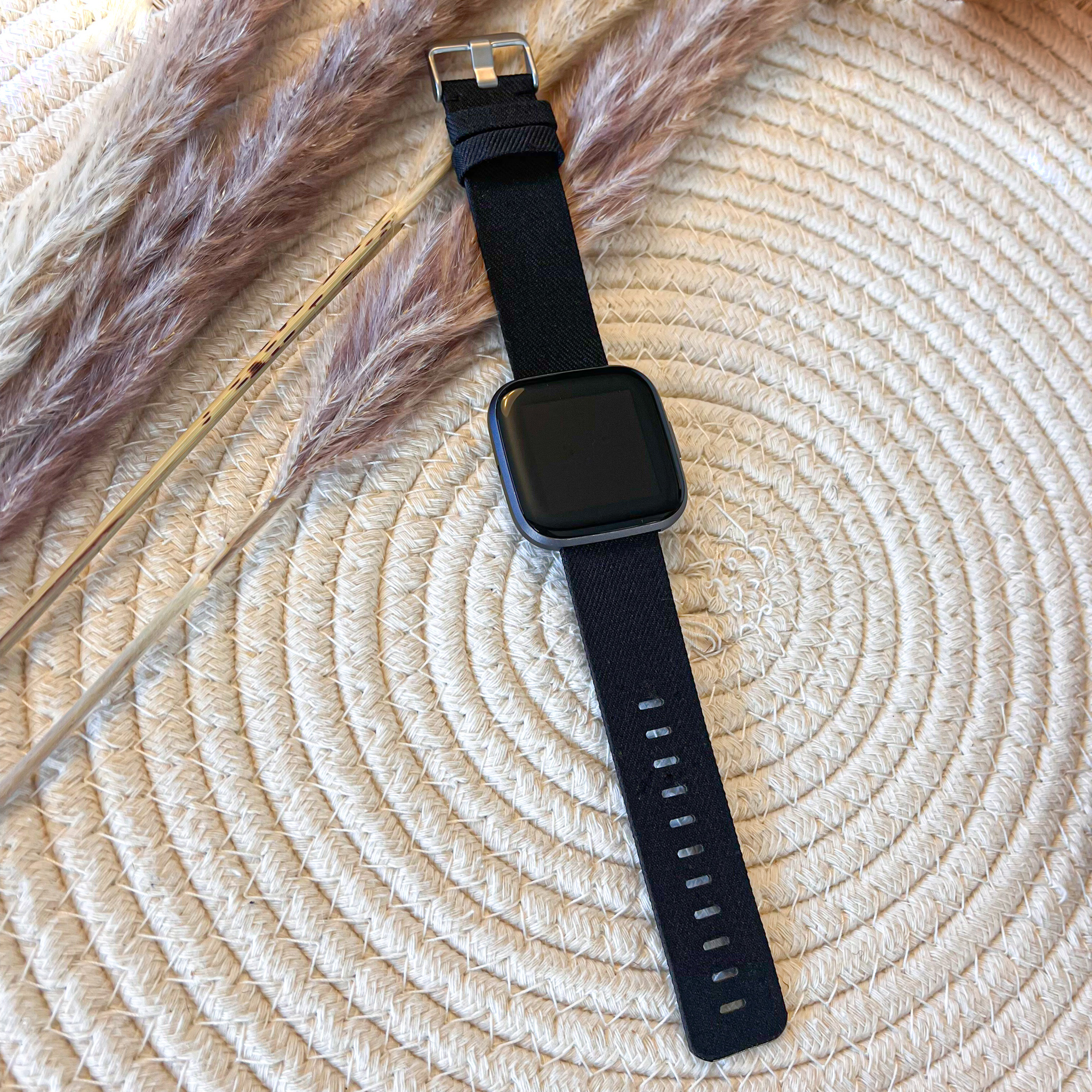 Fitbit Versa Nylon Buckle Strap - Black