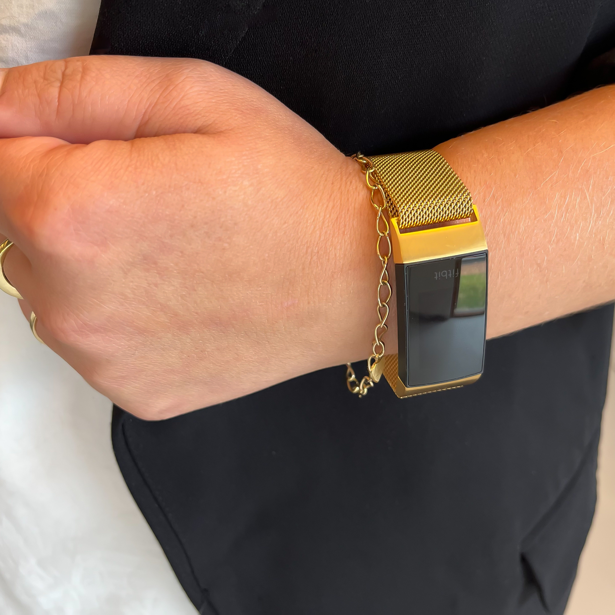 Fitbit Charge 3 &Amp; 4 Milanese Strap - Gold