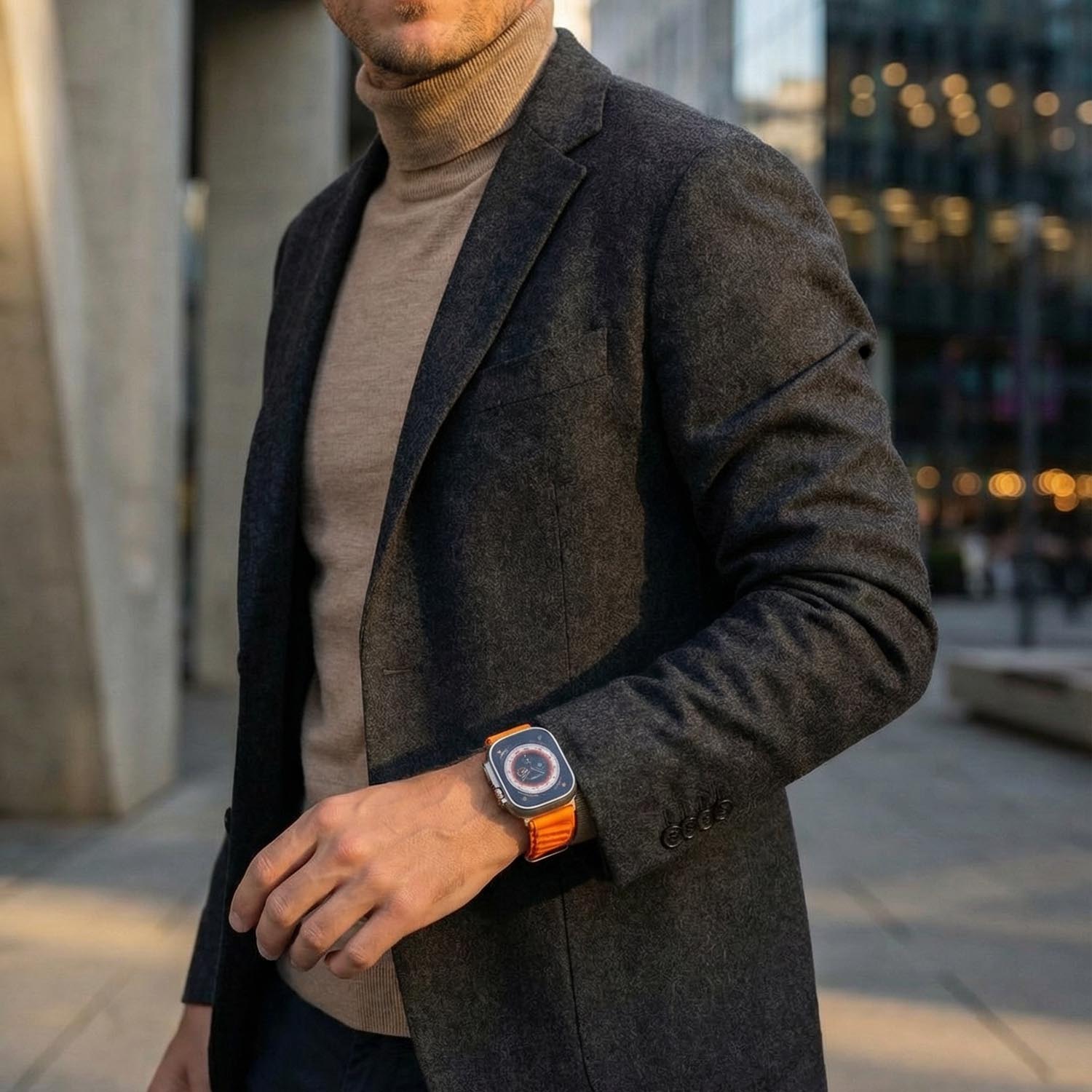 Apple Watch bandje Averro - nylon - orange