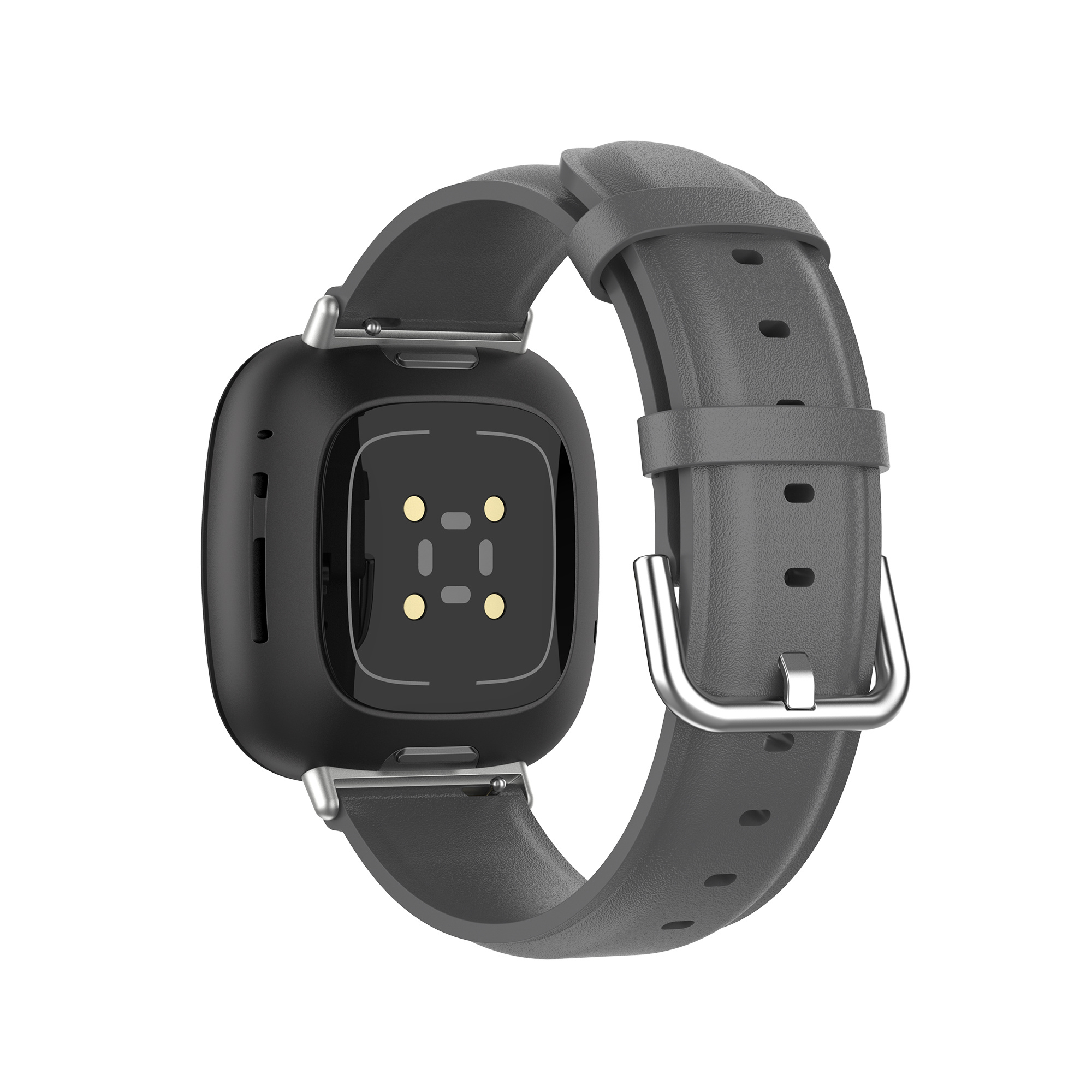 Fitbit Versa 3 / Sense Leather Strap - Grey