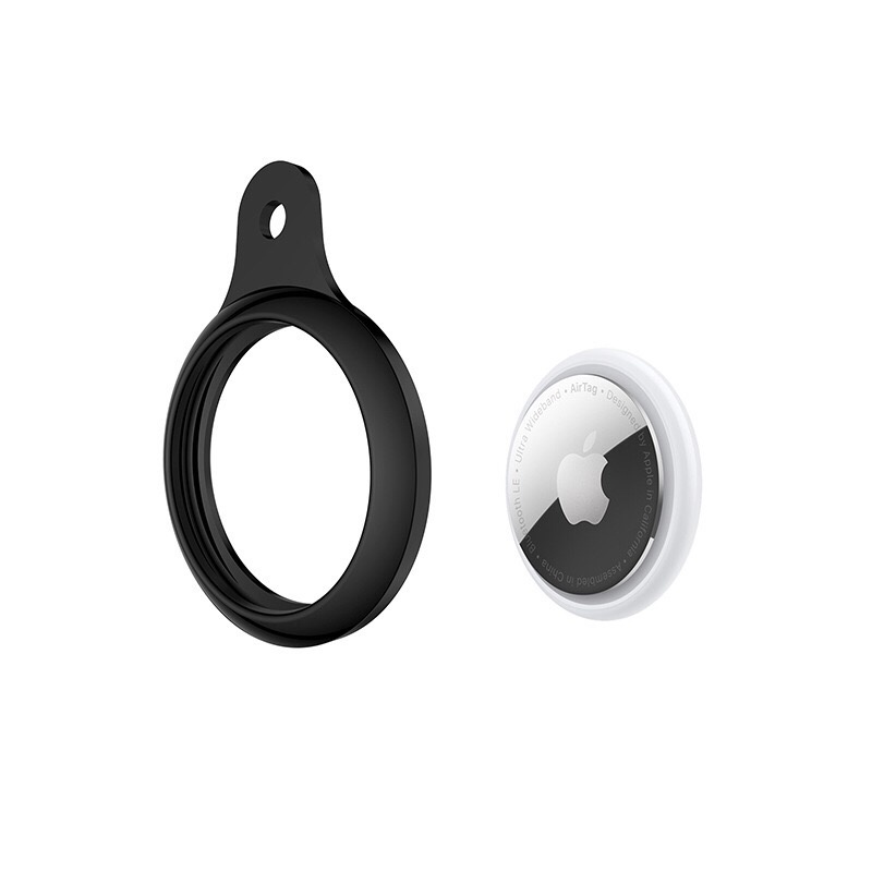 Airtag Silicone Key Ring - Black