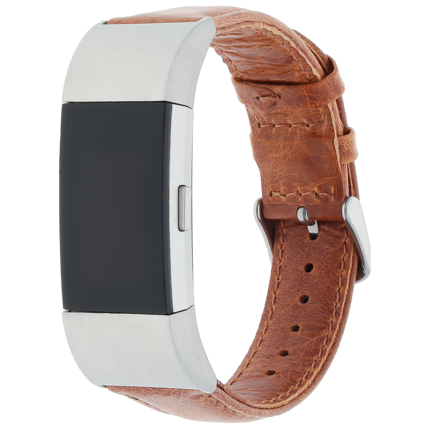 Fitbit Charge 2 Genuine Leather Strap - Light Brown