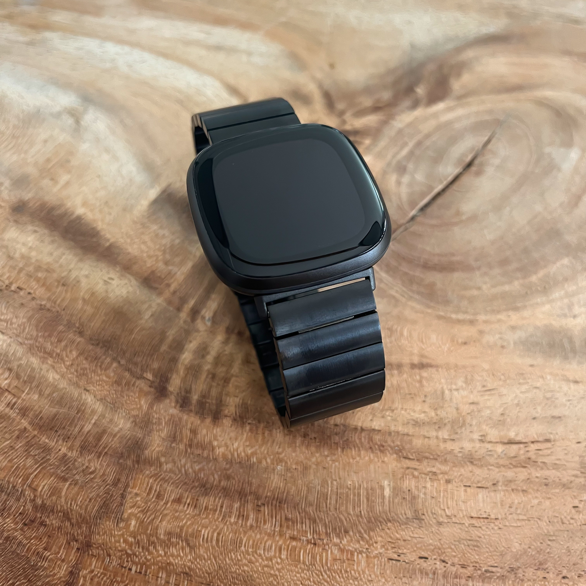 Fitbit Versa 3 / Sense Steel Link Strap - Black