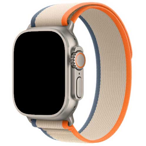 Apple Watch Nylon Trail Strap - Orange Beige