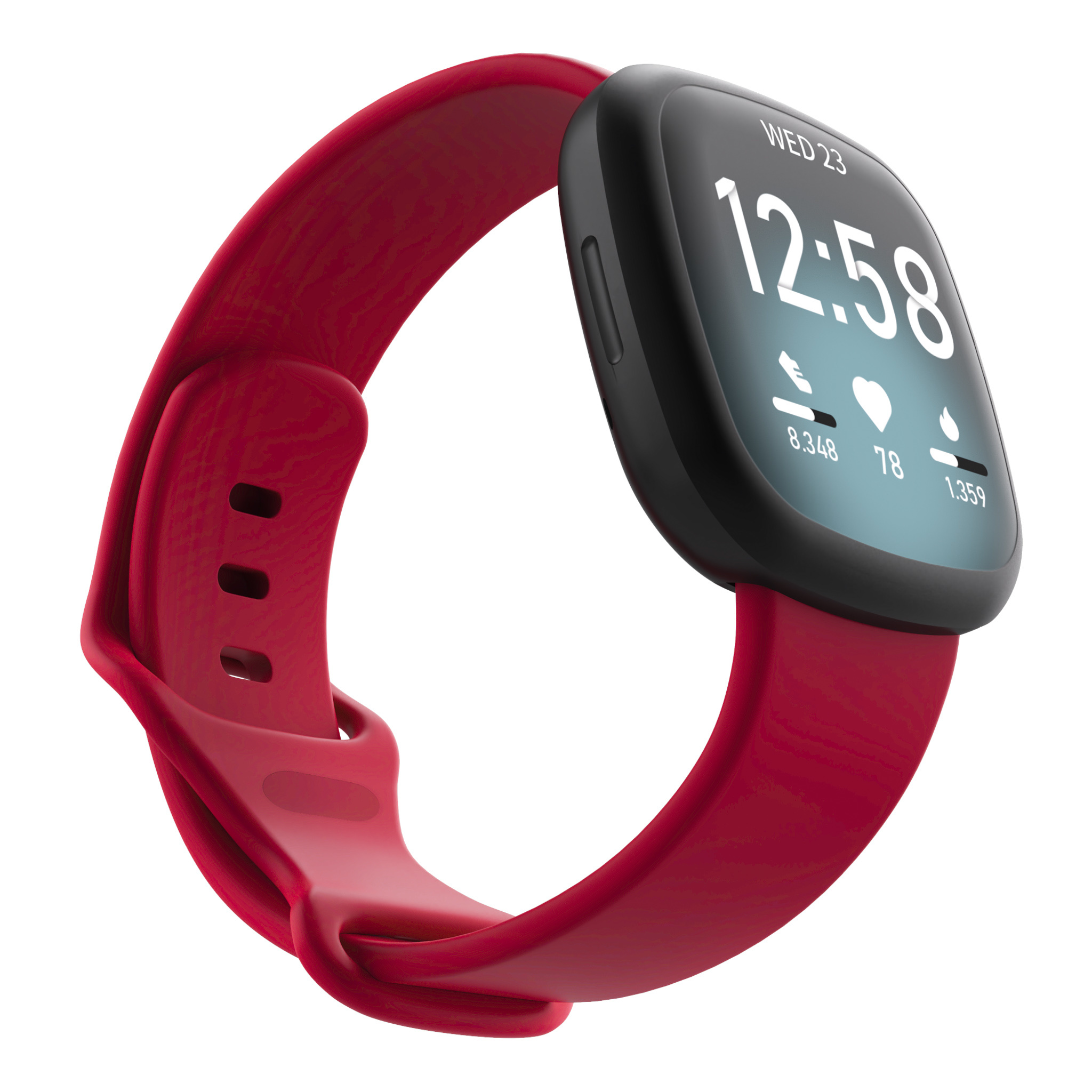 Fitbit Versa 3 / Sense Sport Strap - Dark Red