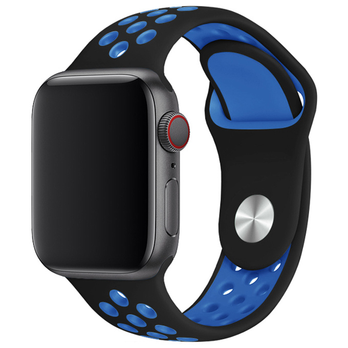 Apple Watch Double Sport Strap - Black Blue